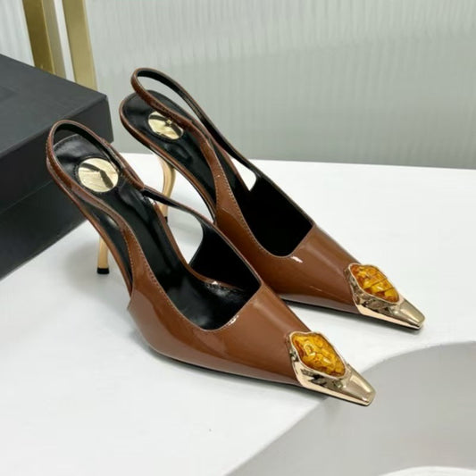 Amber Pointed Slingback Heels