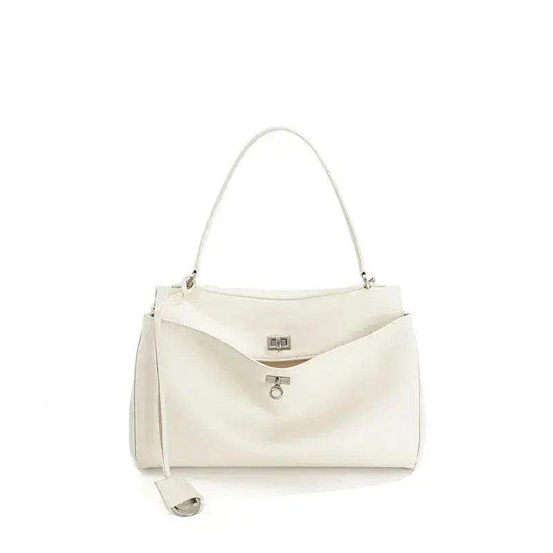 White handbag on a white background