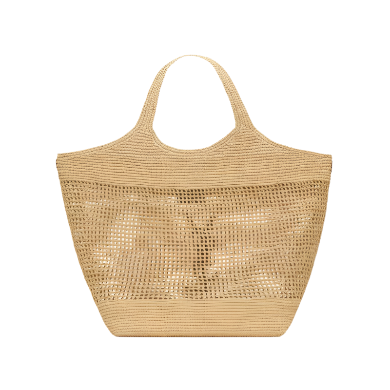 Paduche luxury raffia tote with mini shoulder bag, handmade for effortless summer style.