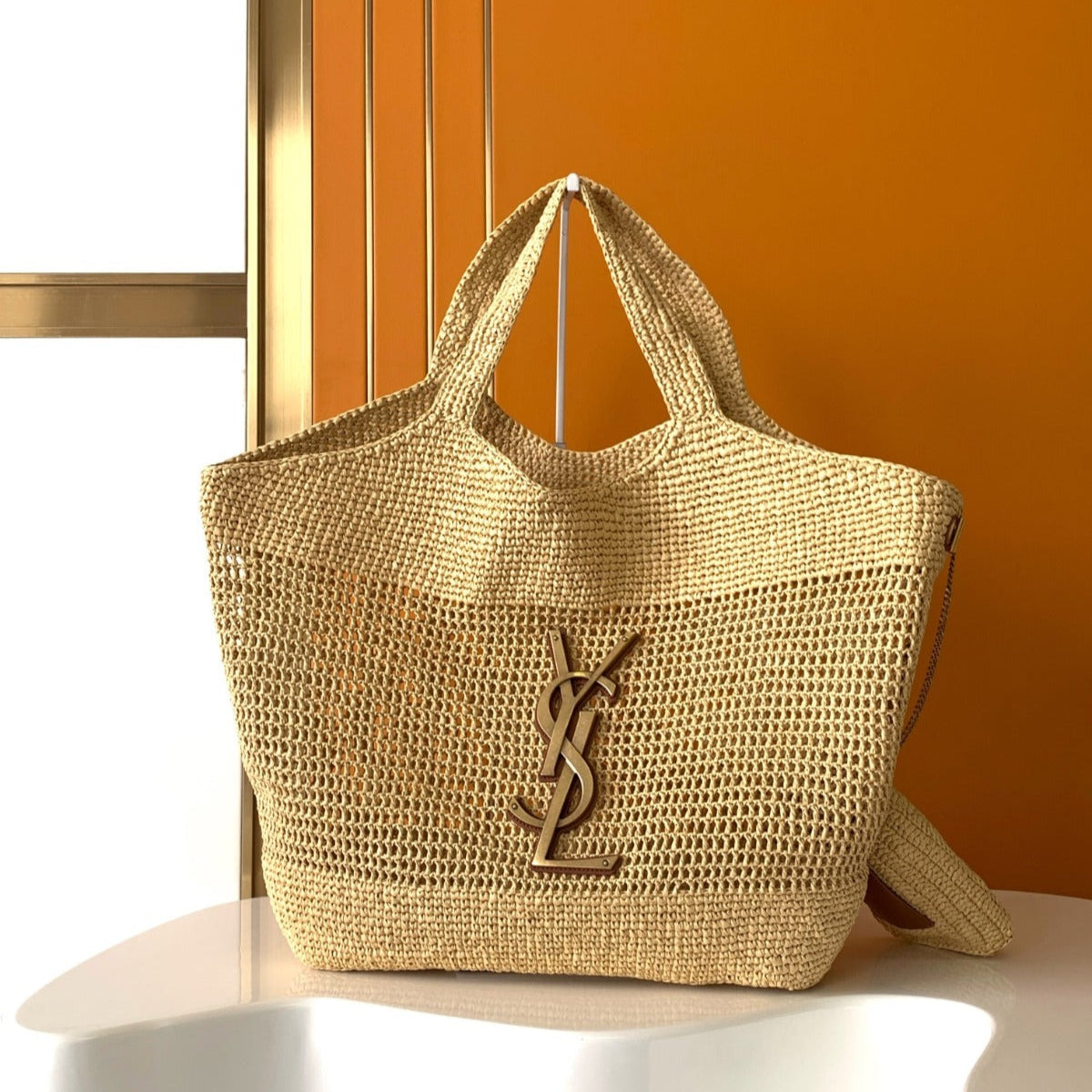Paduche luxury raffia tote with mini shoulder bag, handmade for effortless summer style.