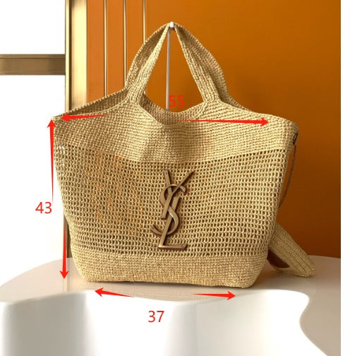 Paduche luxury raffia tote with mini shoulder bag, handmade for effortless summer style.
